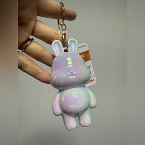 NEW Daiso Rabbit Keyring accessory/ Bunny Keychain Charm